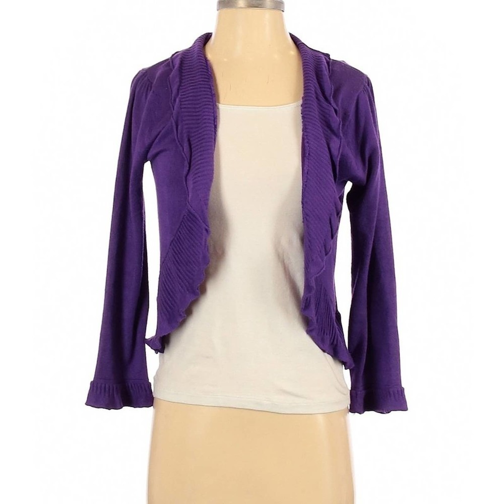 5/ $25 Isabelle Rodriguez Purple Open Front Cardigan S